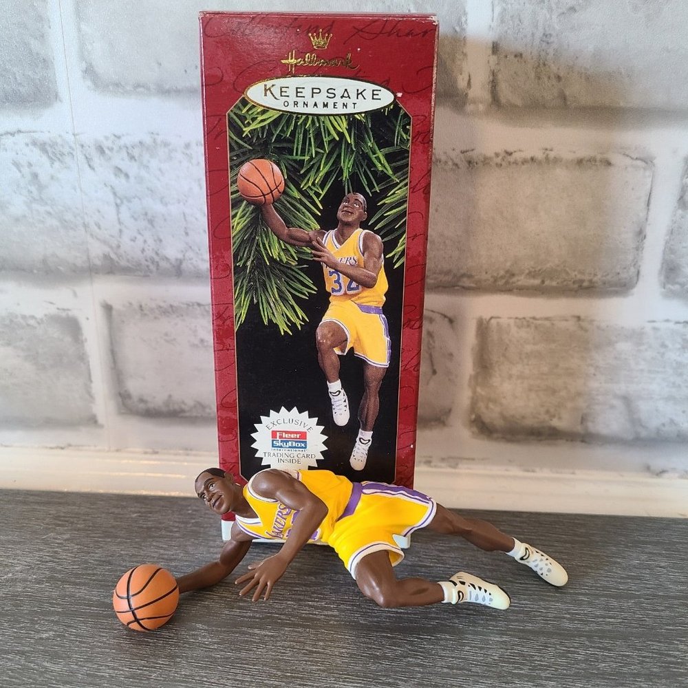 Vintage Hallmark Magic Johnson Hoop Star LA Lakers Basketball Keepsake Ornament